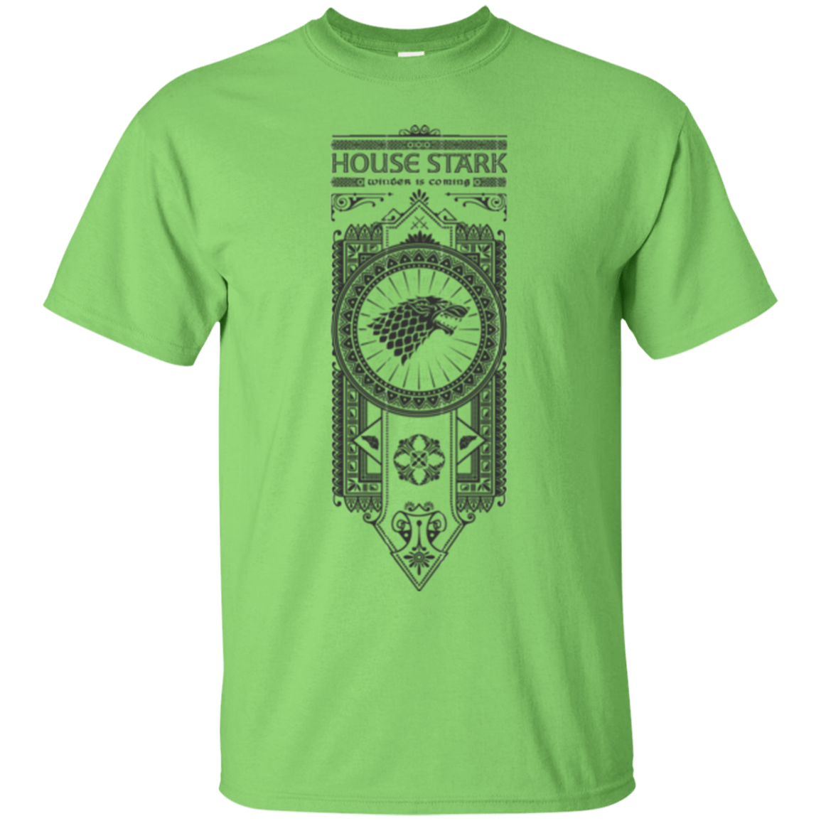 T-Shirts Lime / Small House Stark Black T-Shirt