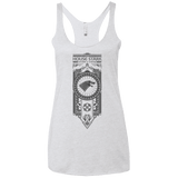 T-Shirts Heather White / X-Small House Stark Black Women's Triblend Racerback Tank