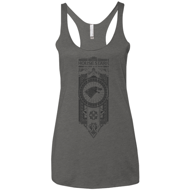 T-Shirts Premium Heather / X-Small House Stark Black Women's Triblend Racerback Tank