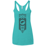 T-Shirts Tahiti Blue / X-Small House Stark Black Women's Triblend Racerback Tank