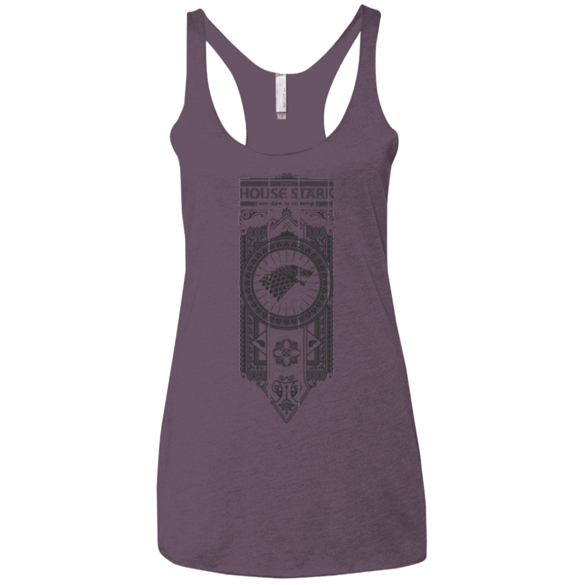 T-Shirts Vintage Purple / X-Small House Stark Black Women's Triblend Racerback Tank