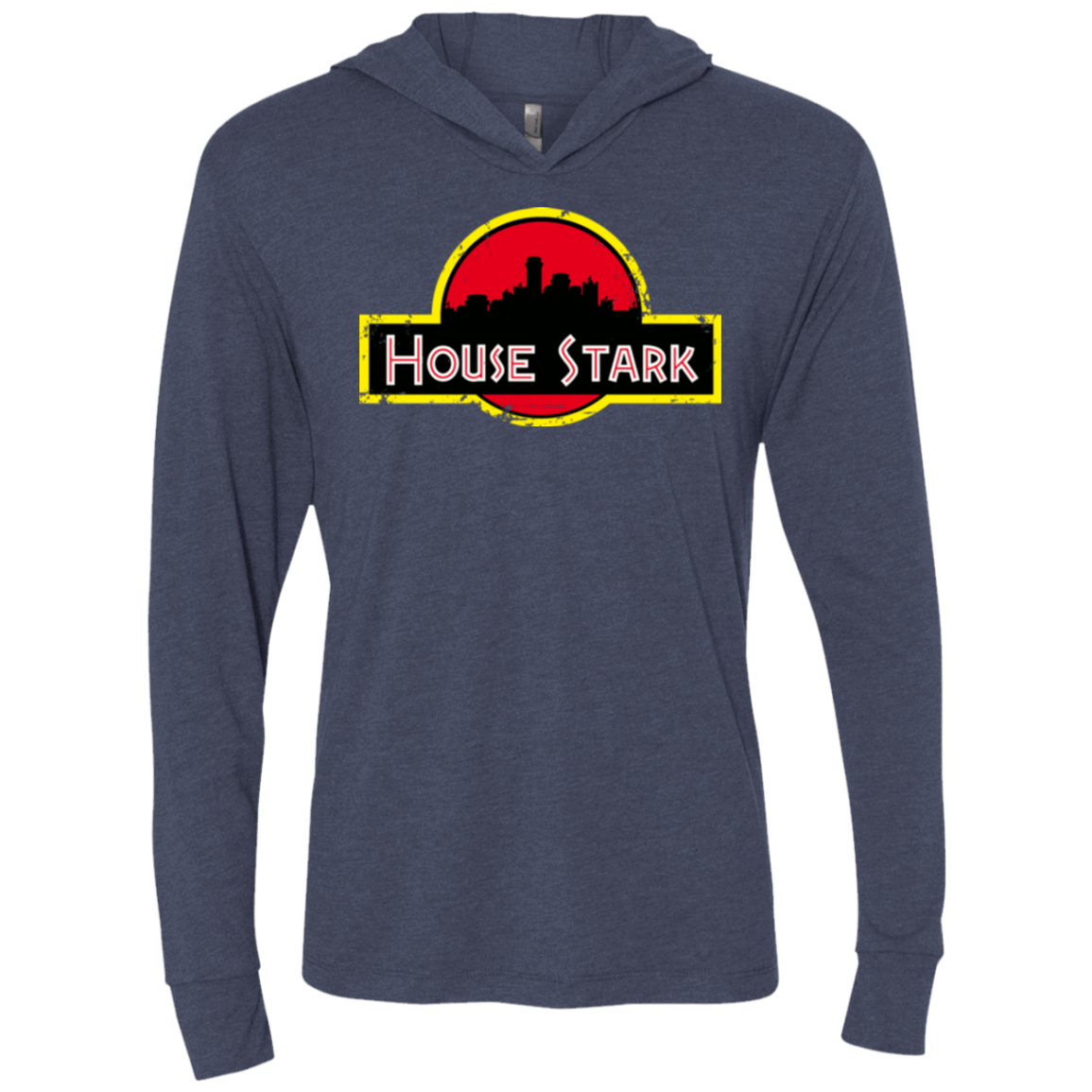 House Stark Triblend Long Sleeve Hoodie Tee