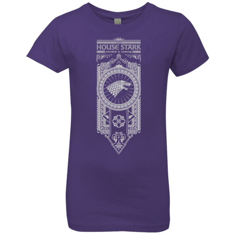 T-Shirts Purple Rush / YXS House Stark White Girls Premium T-Shirt