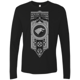 T-Shirts Black / Small House Stark White Men's Premium Long Sleeve