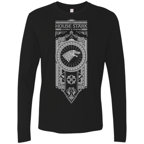 T-Shirts Black / Small House Stark White Men's Premium Long Sleeve