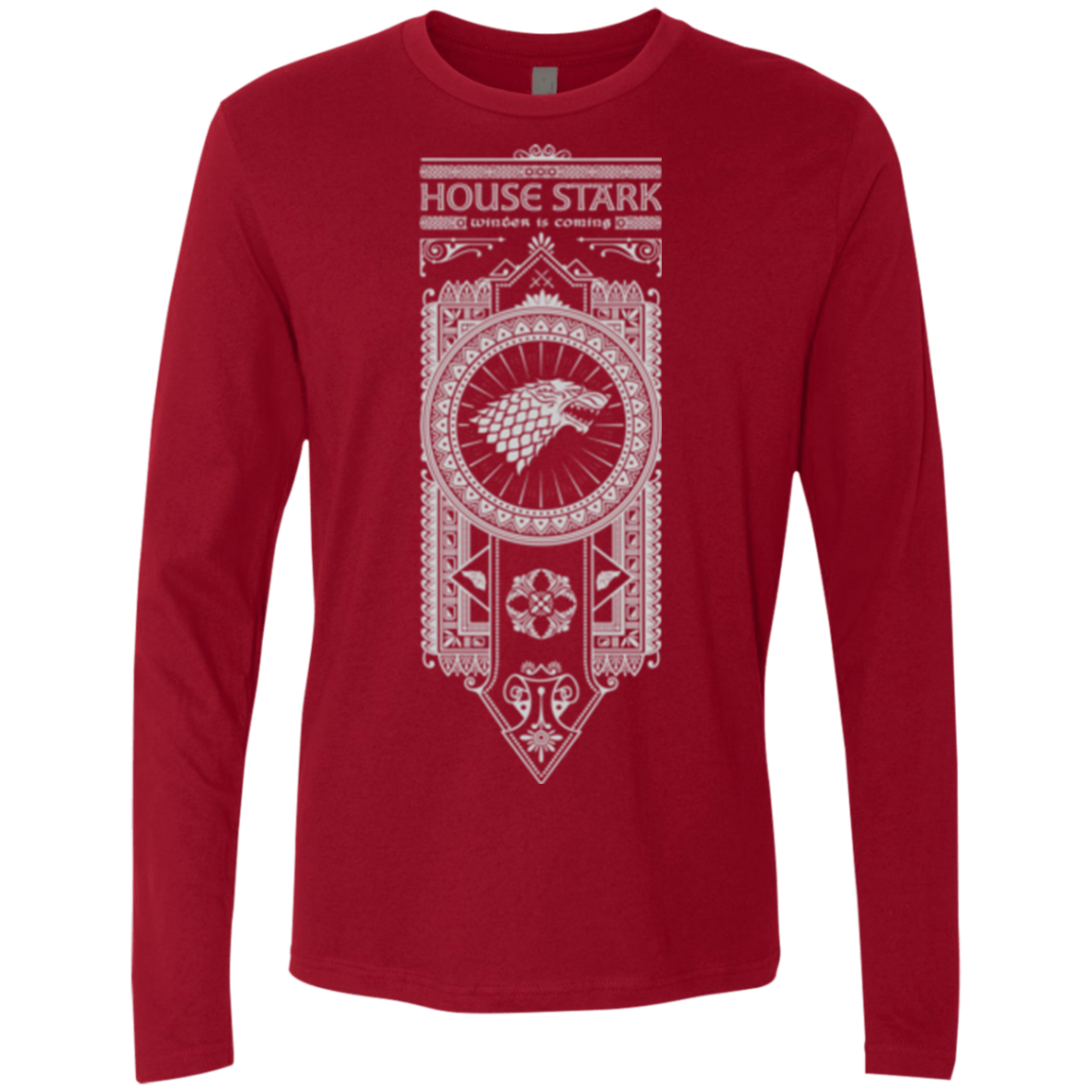 T-Shirts Cardinal / Small House Stark White Men's Premium Long Sleeve