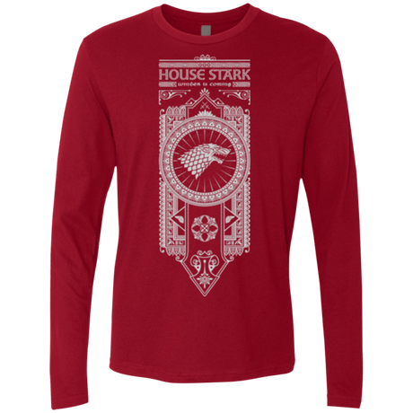 T-Shirts Cardinal / Small House Stark White Men's Premium Long Sleeve