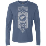 T-Shirts Indigo / Small House Stark White Men's Premium Long Sleeve