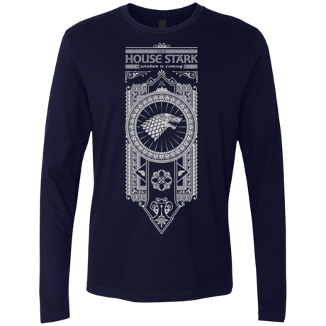 T-Shirts Midnight Navy / Small House Stark White Men's Premium Long Sleeve