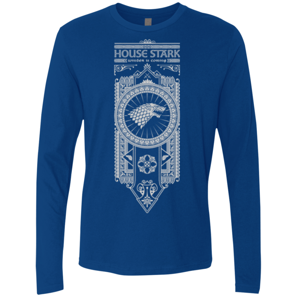 T-Shirts Royal / Small House Stark White Men's Premium Long Sleeve