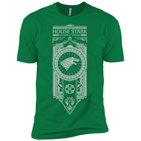 T-Shirts Kelly Green / X-Small House Stark White Men's Premium T-Shirt