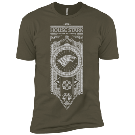T-Shirts Military Green / X-Small House Stark White Men's Premium T-Shirt