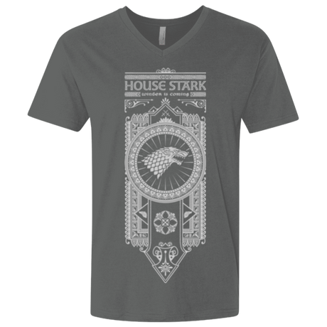 T-Shirts Heavy Metal / X-Small House Stark White Men's Premium V-Neck