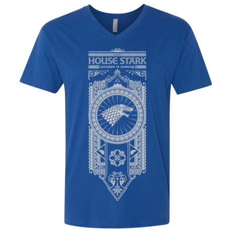 T-Shirts Royal / X-Small House Stark White Men's Premium V-Neck