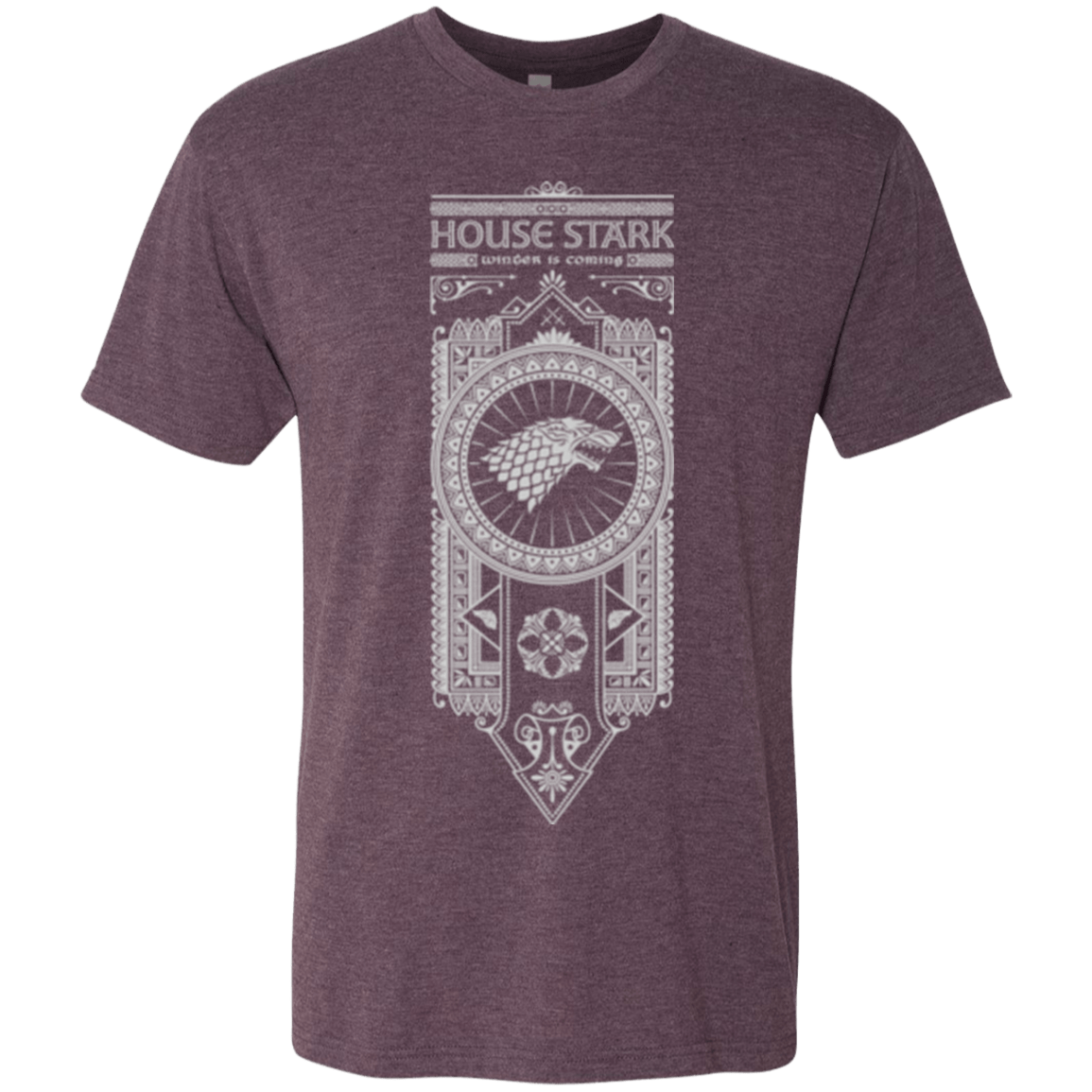 T-Shirts Vintage Purple / Small House Stark White Men's Triblend T-Shirt