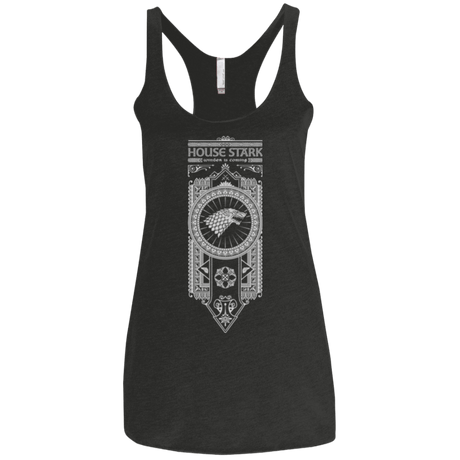 T-Shirts Vintage Black / X-Small House Stark White Women's Triblend Racerback Tank