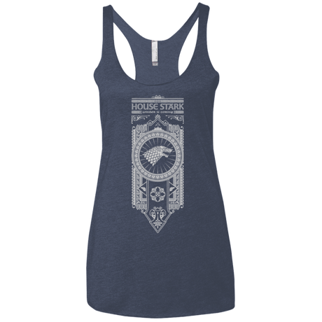 T-Shirts Vintage Navy / X-Small House Stark White Women's Triblend Racerback Tank