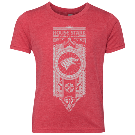T-Shirts Vintage Red / YXS House Stark White Youth Triblend T-Shirt