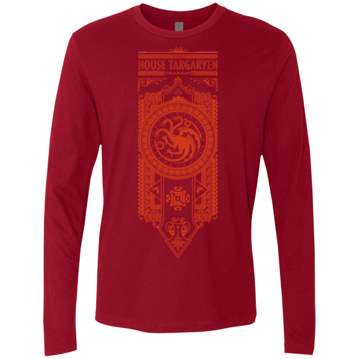T-Shirts Cardinal / Small House Targaryen Men's Premium Long Sleeve