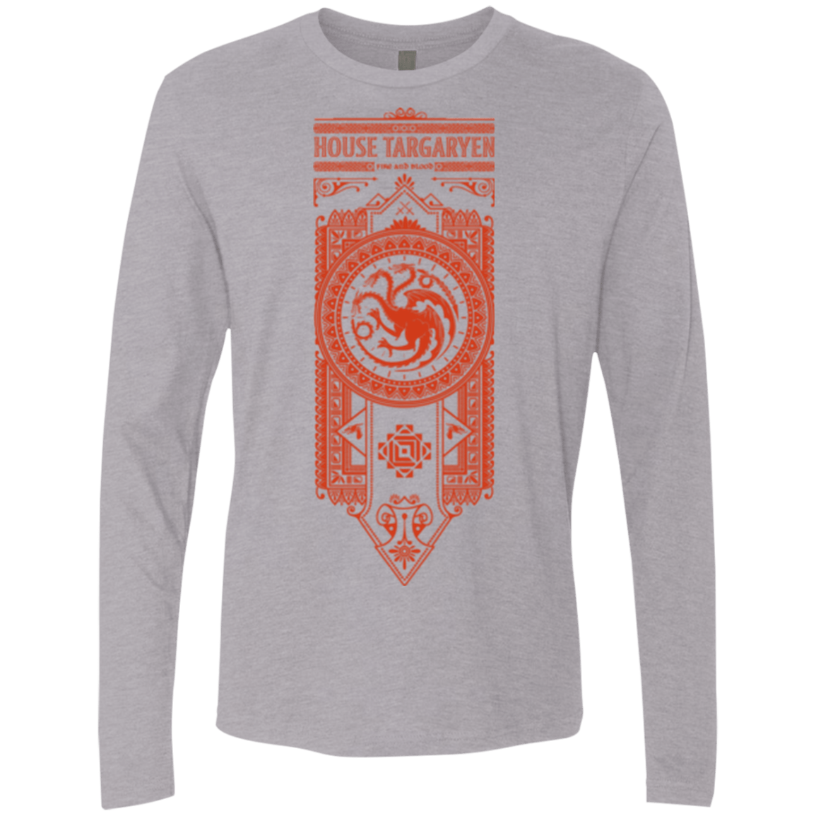 T-Shirts Heather Grey / Small House Targaryen Men's Premium Long Sleeve