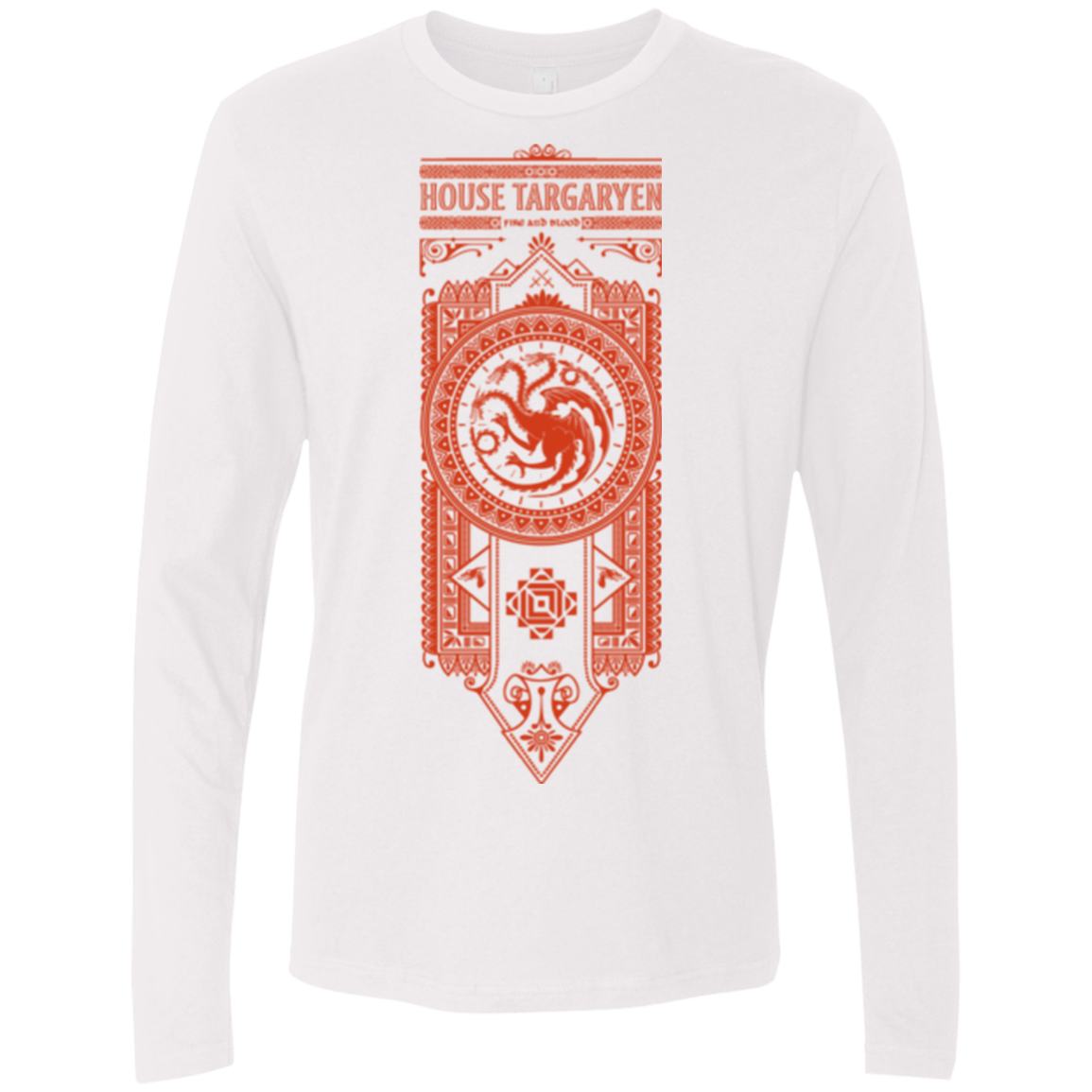 T-Shirts White / Small House Targaryen Men's Premium Long Sleeve