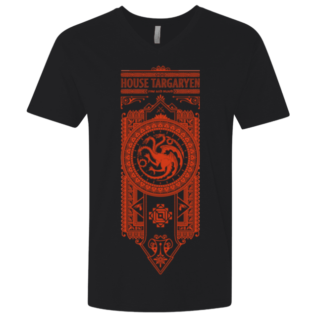 T-Shirts Black / X-Small House Targaryen Men's Premium V-Neck