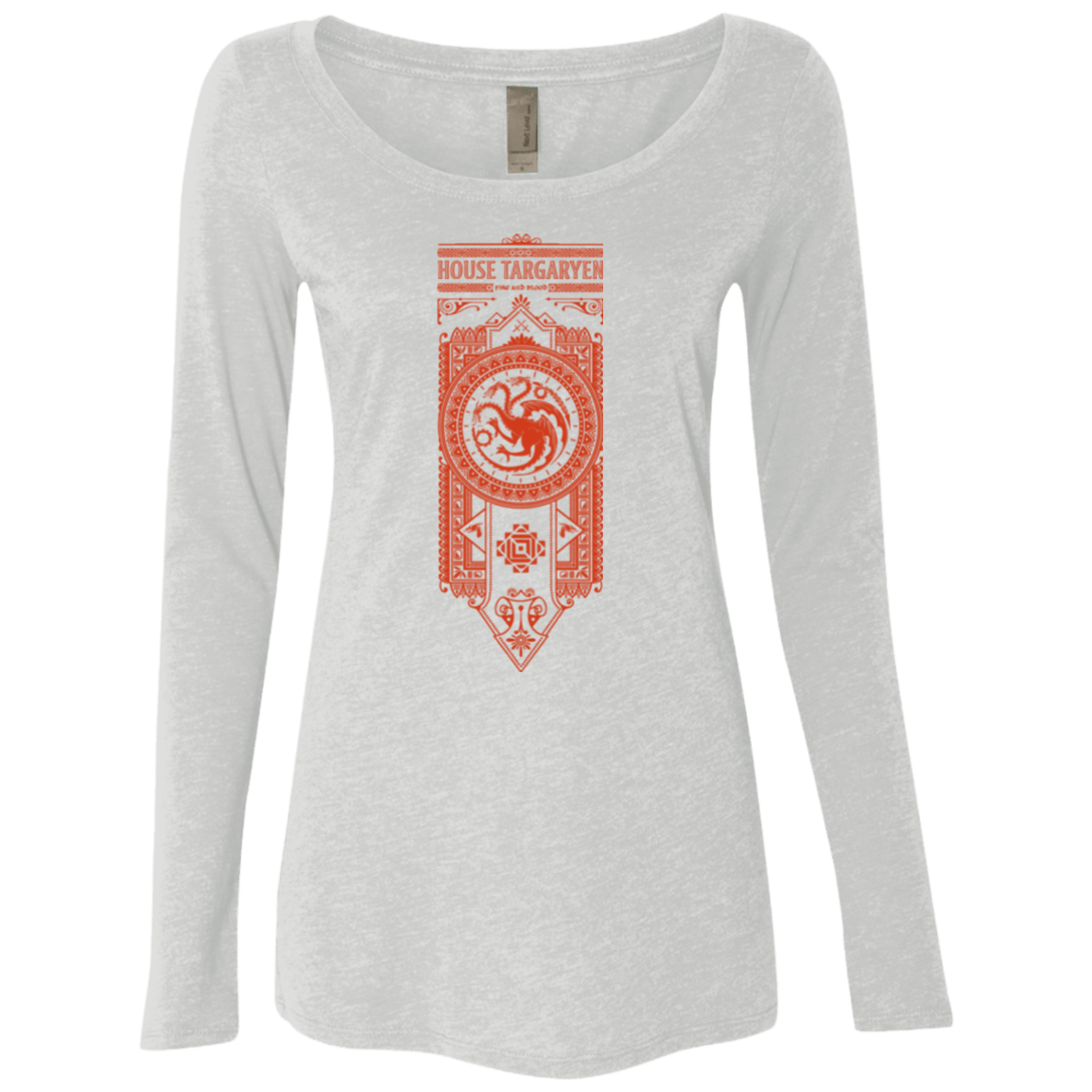 T-Shirts Heather White / Small House Targaryen Women's Triblend Long Sleeve Shirt