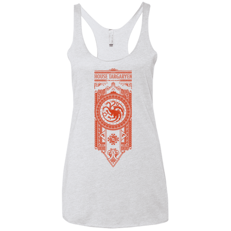 T-Shirts Heather White / X-Small House Targaryen Women's Triblend Racerback Tank