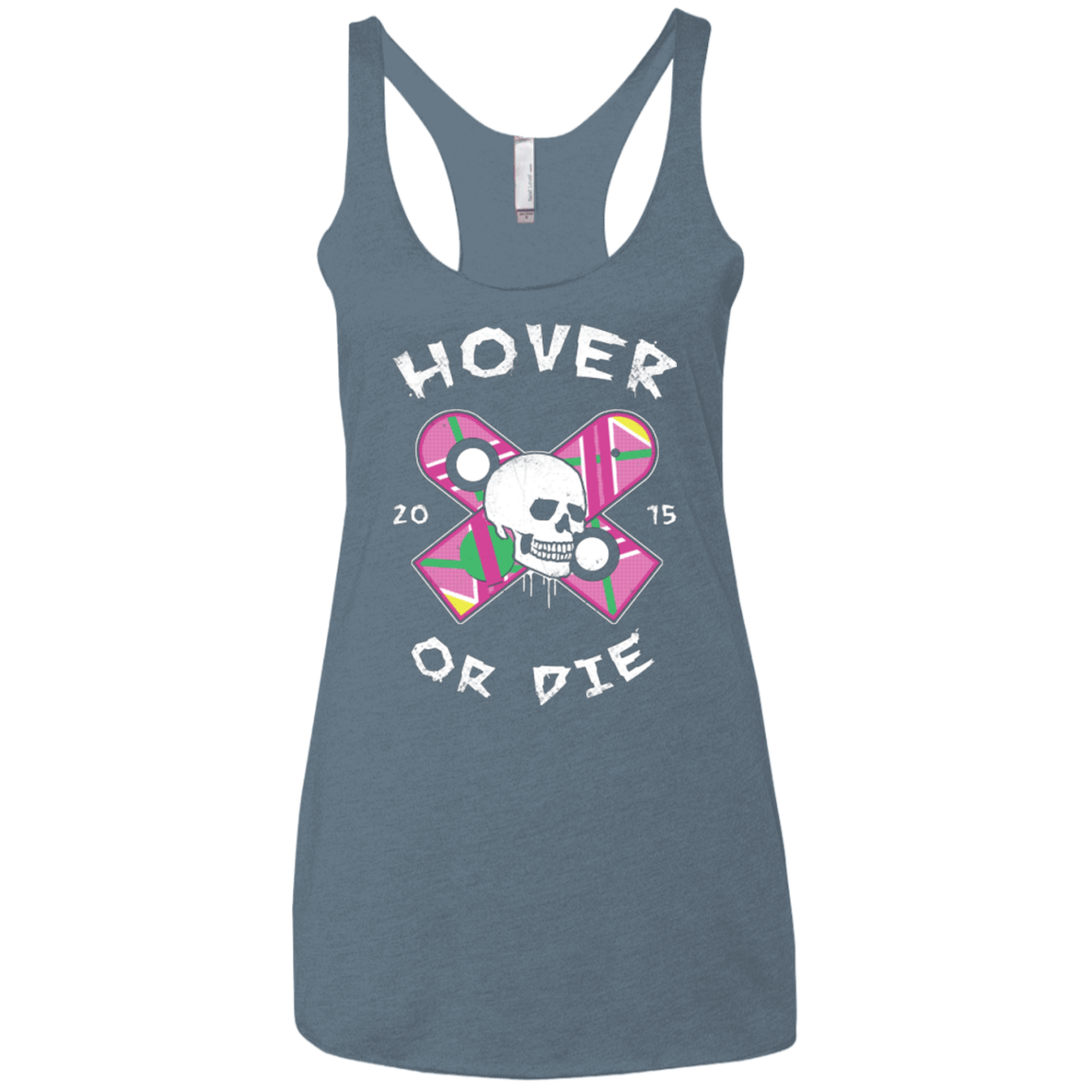 T-Shirts Indigo / X-Small Hover Or Die Women's Triblend Racerback Tank