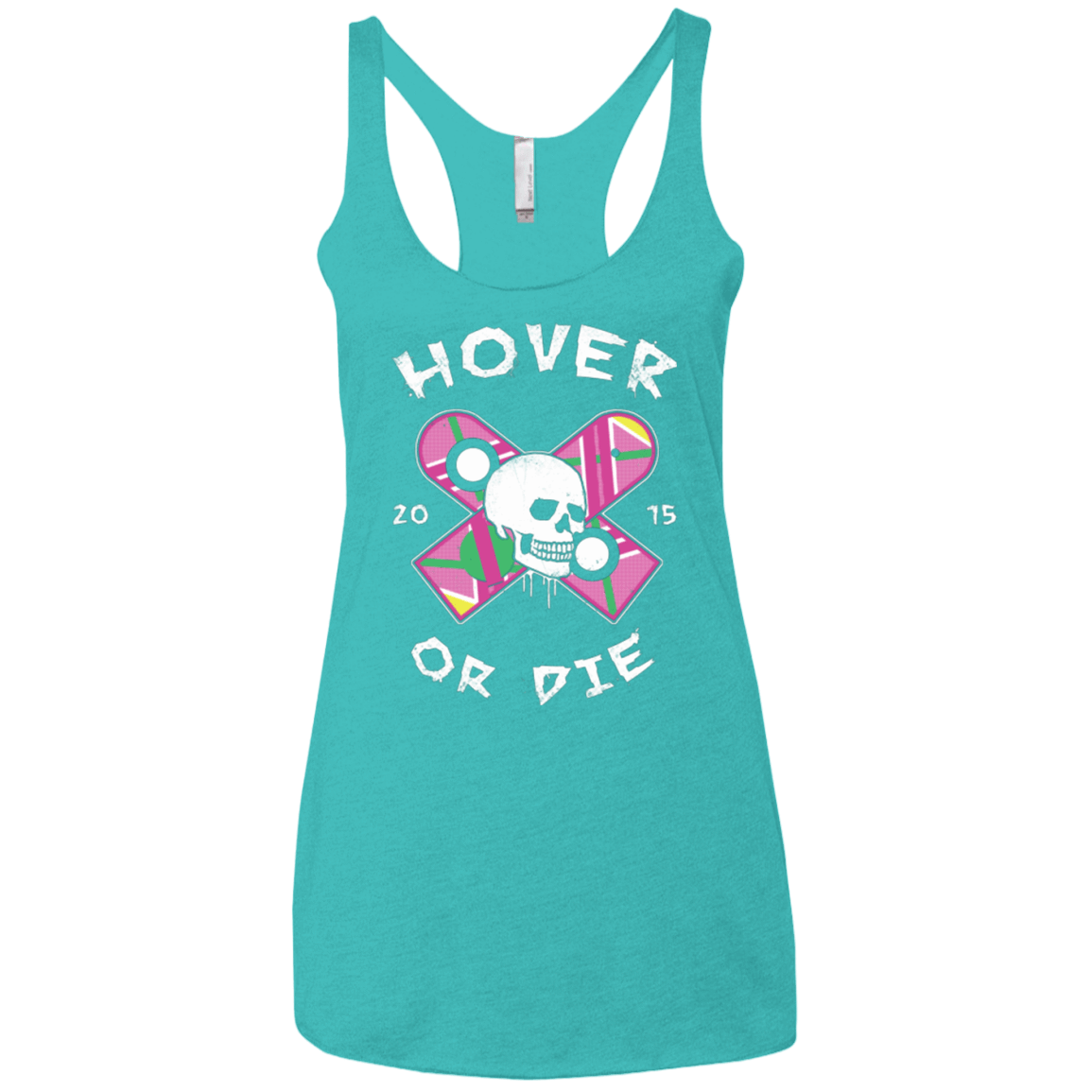 T-Shirts Tahiti Blue / X-Small Hover Or Die Women's Triblend Racerback Tank