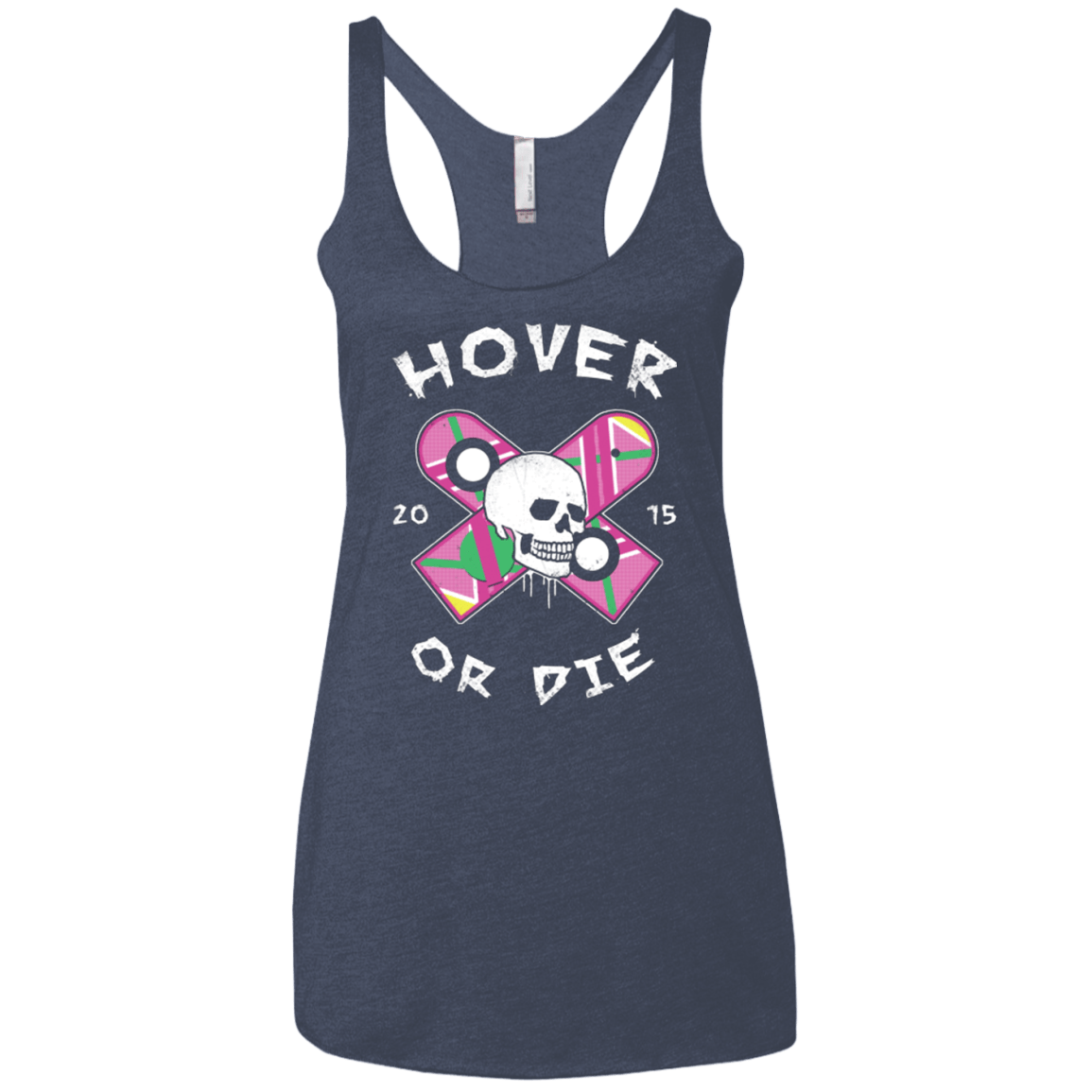 T-Shirts Vintage Navy / X-Small Hover Or Die Women's Triblend Racerback Tank
