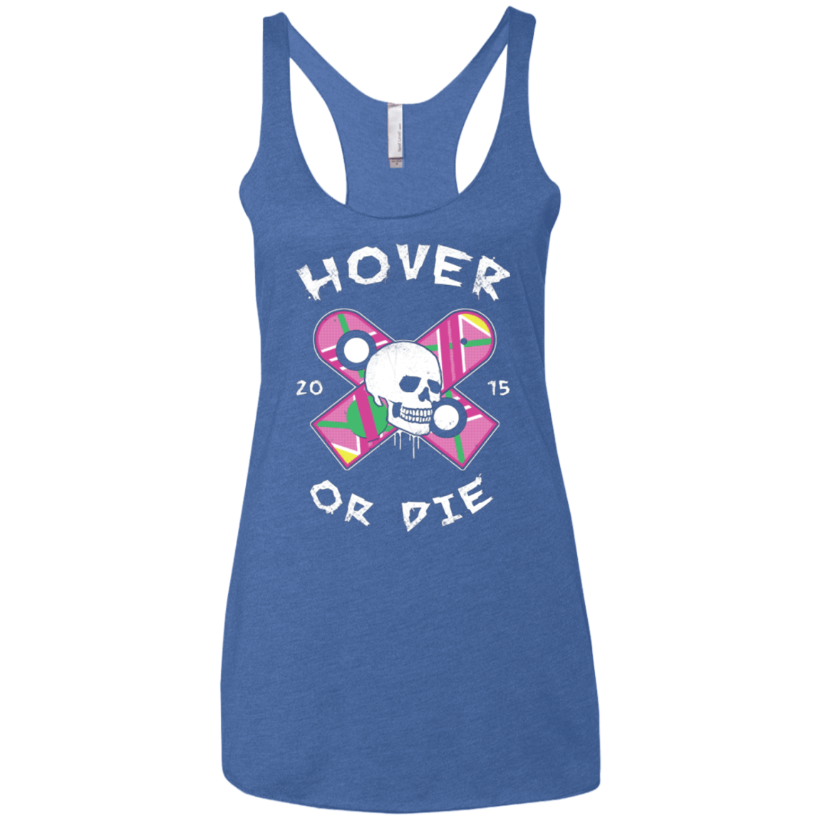 T-Shirts Vintage Royal / X-Small Hover Or Die Women's Triblend Racerback Tank
