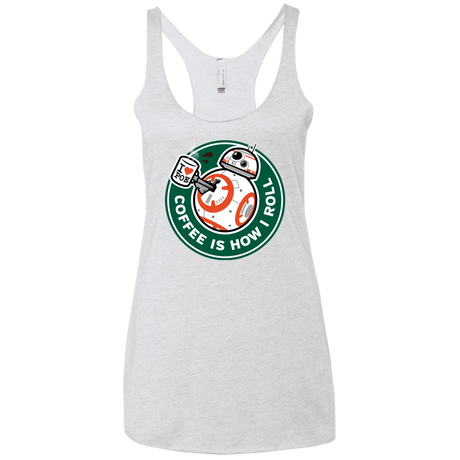 T-Shirts Heather White / X-Small How I Roll Women's Triblend Racerback Tank