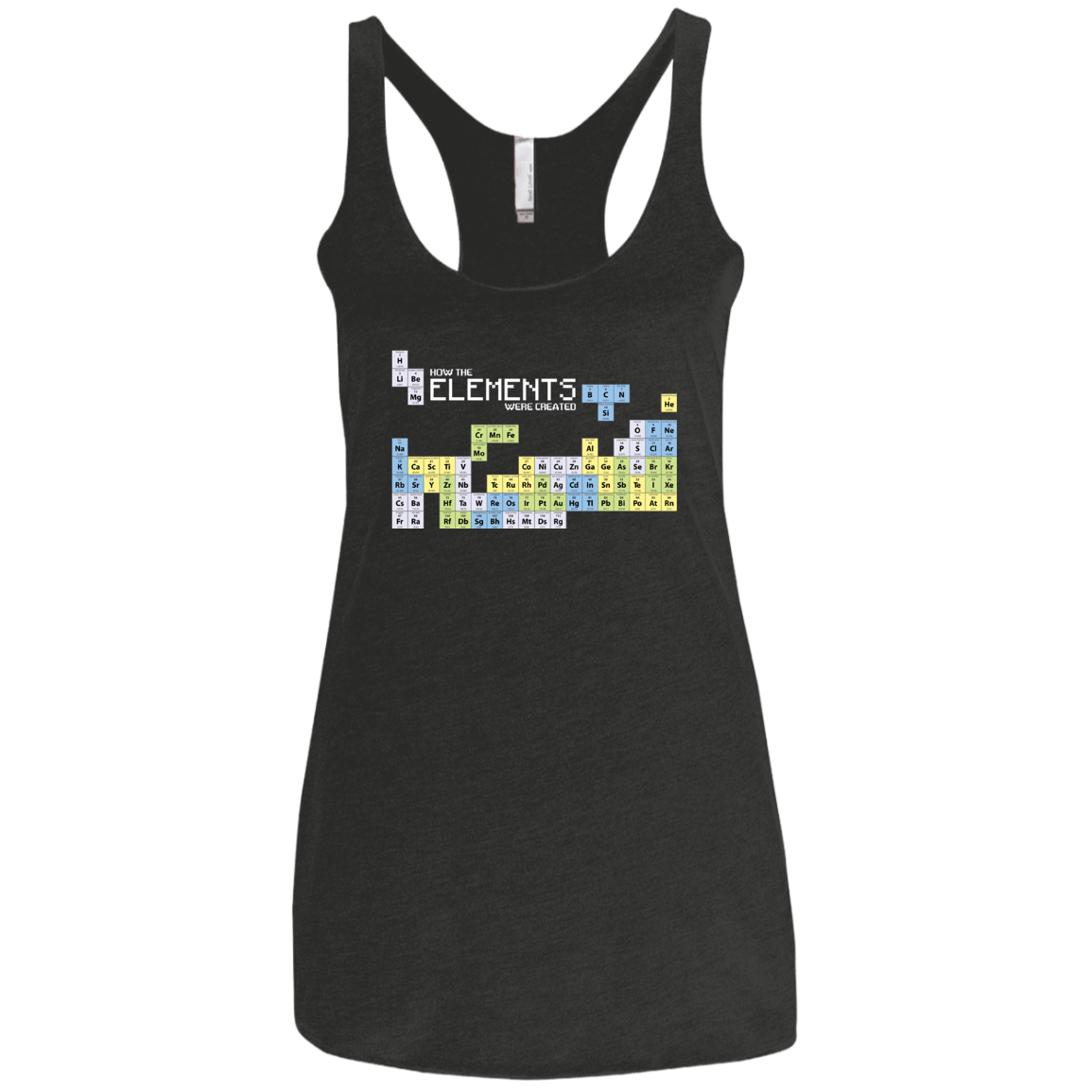 T-Shirts Vintage Black / X-Small How The Elements Were Made Women's Triblend Racerback Tank