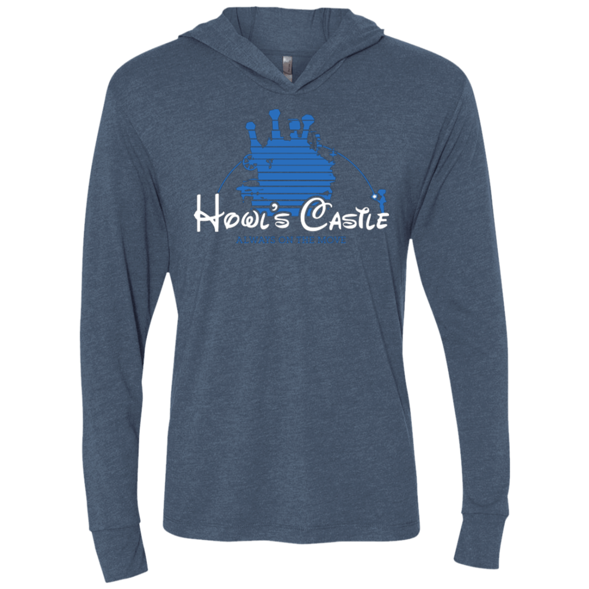 T-Shirts Indigo / X-Small Howl's Castle Triblend Long Sleeve Hoodie Tee