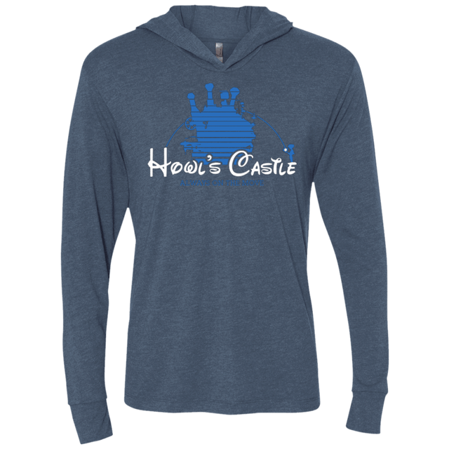 T-Shirts Indigo / X-Small Howl's Castle Triblend Long Sleeve Hoodie Tee