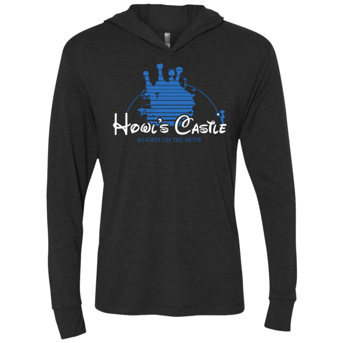 T-Shirts Vintage Black / X-Small Howl's Castle Triblend Long Sleeve Hoodie Tee