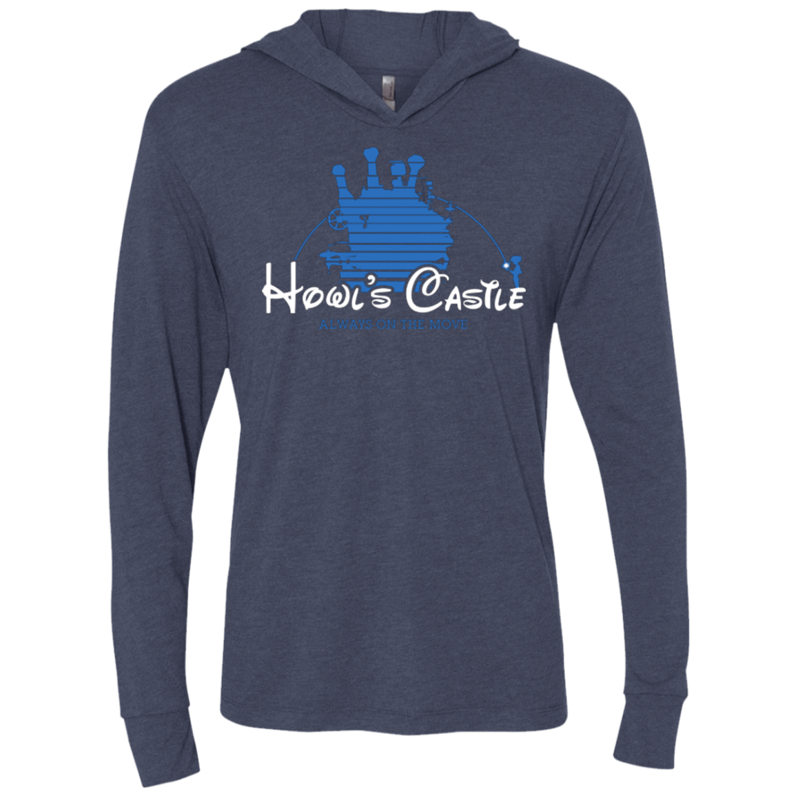 T-Shirts Vintage Navy / X-Small Howl's Castle Triblend Long Sleeve Hoodie Tee