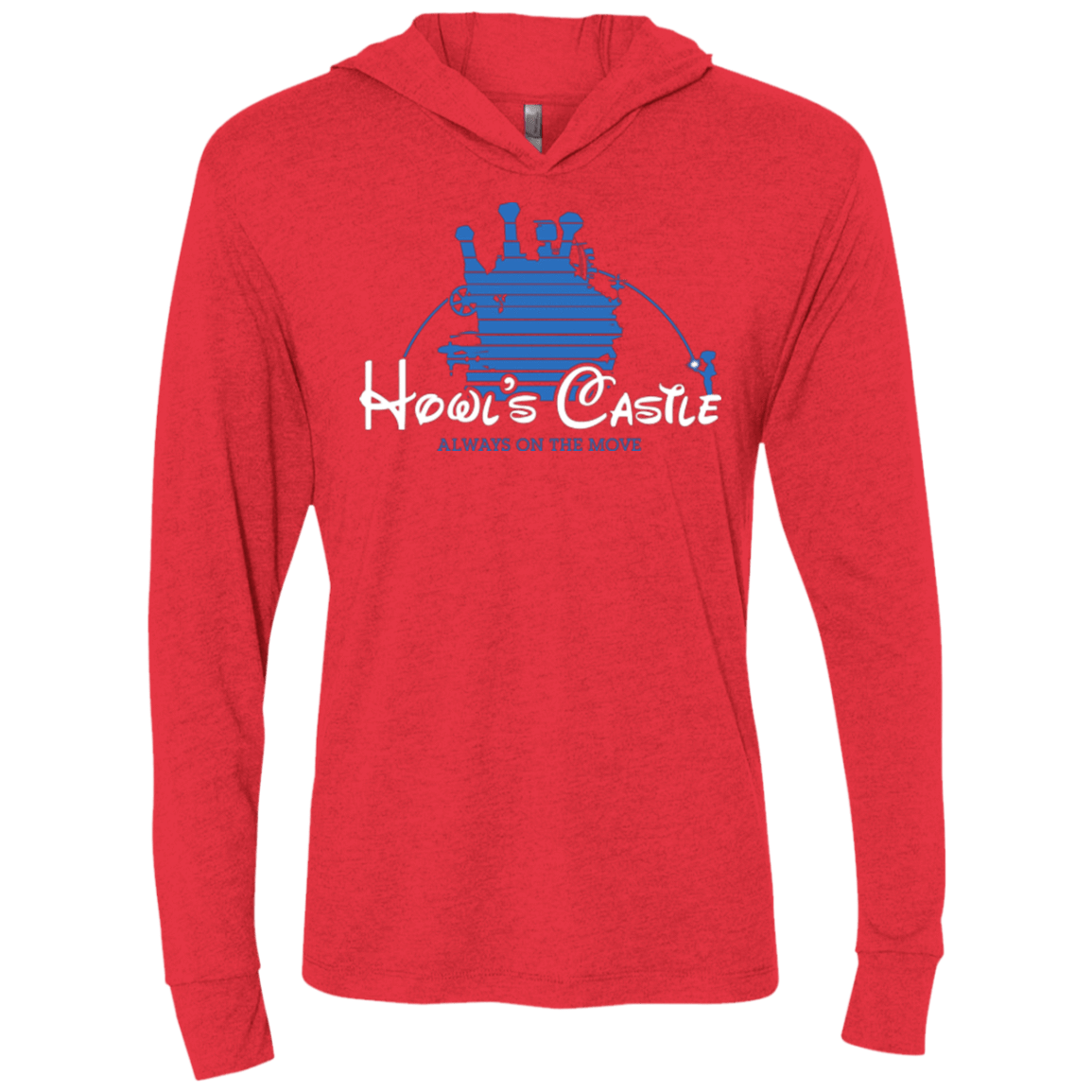 T-Shirts Vintage Red / X-Small Howl's Castle Triblend Long Sleeve Hoodie Tee