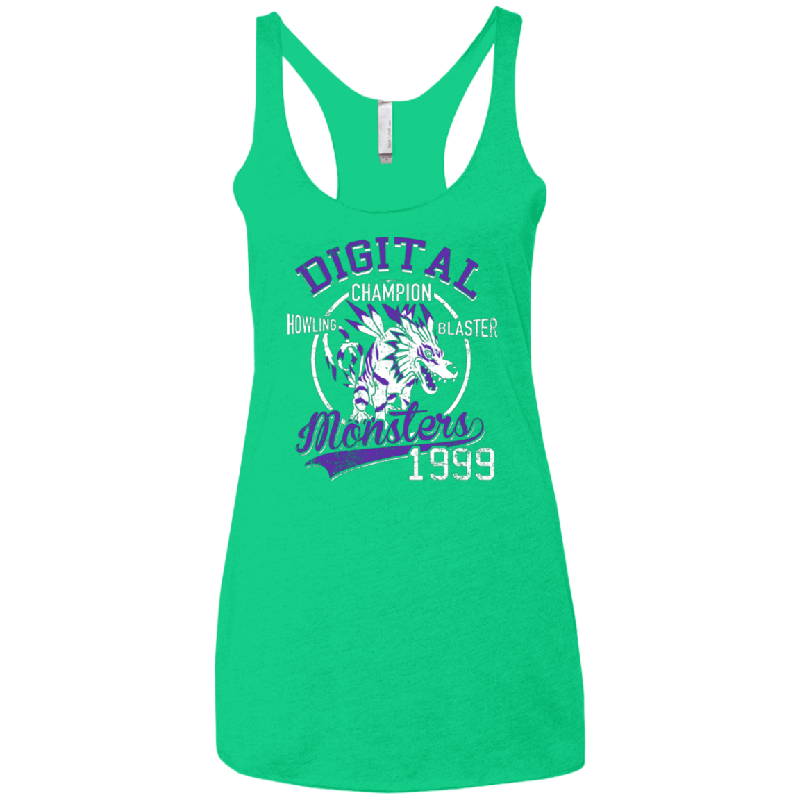 T-Shirts Envy / X-Small Howling Blaster Women's Triblend Racerback Tank
