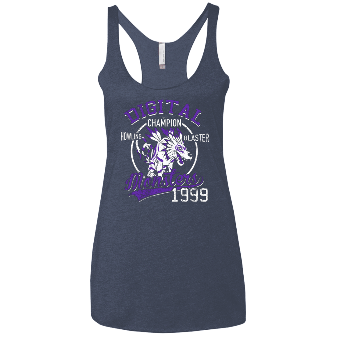 T-Shirts Vintage Navy / X-Small Howling Blaster Women's Triblend Racerback Tank