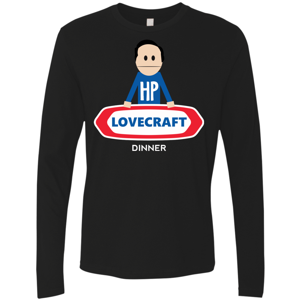 T-Shirts Black / Small HP LoveCraft Dinner Men's Premium Long Sleeve