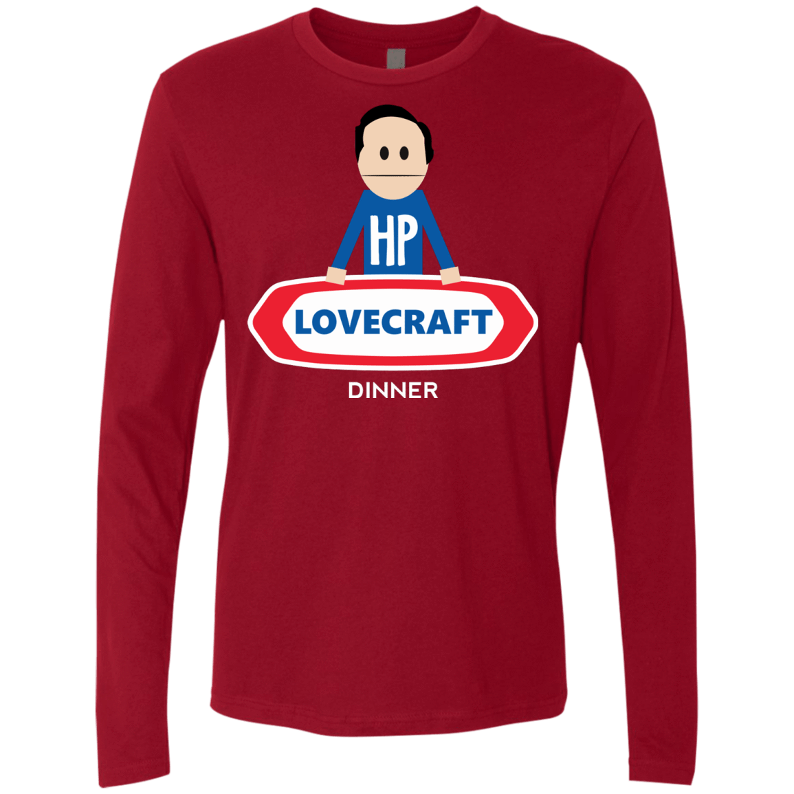 T-Shirts Cardinal / Small HP LoveCraft Dinner Men's Premium Long Sleeve
