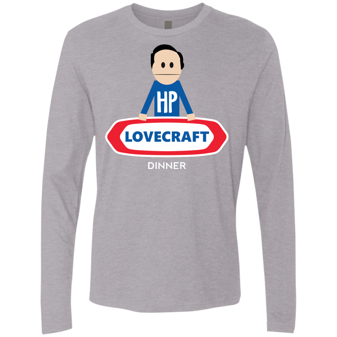 T-Shirts Heather Grey / Small HP LoveCraft Dinner Men's Premium Long Sleeve
