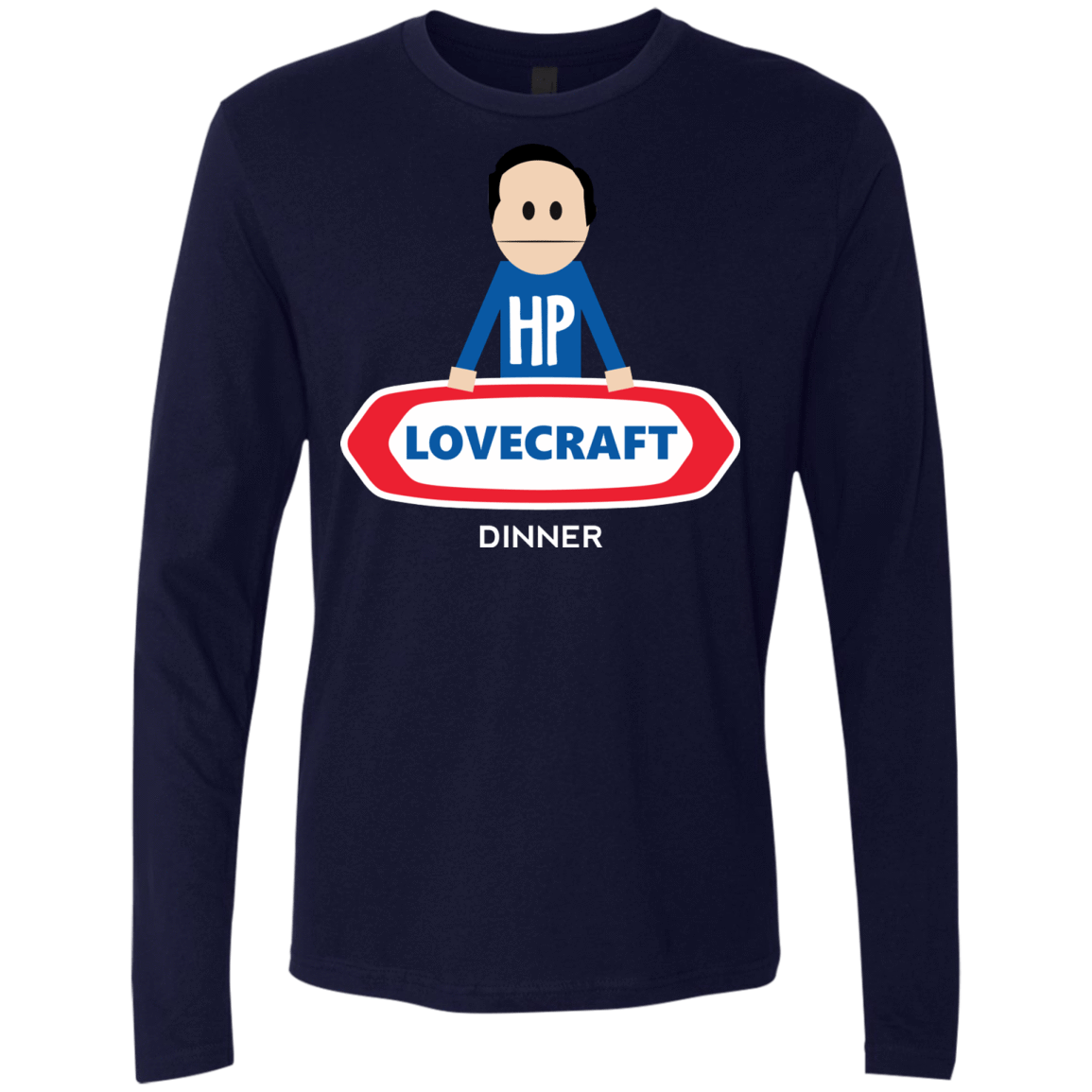 T-Shirts Midnight Navy / Small HP LoveCraft Dinner Men's Premium Long Sleeve