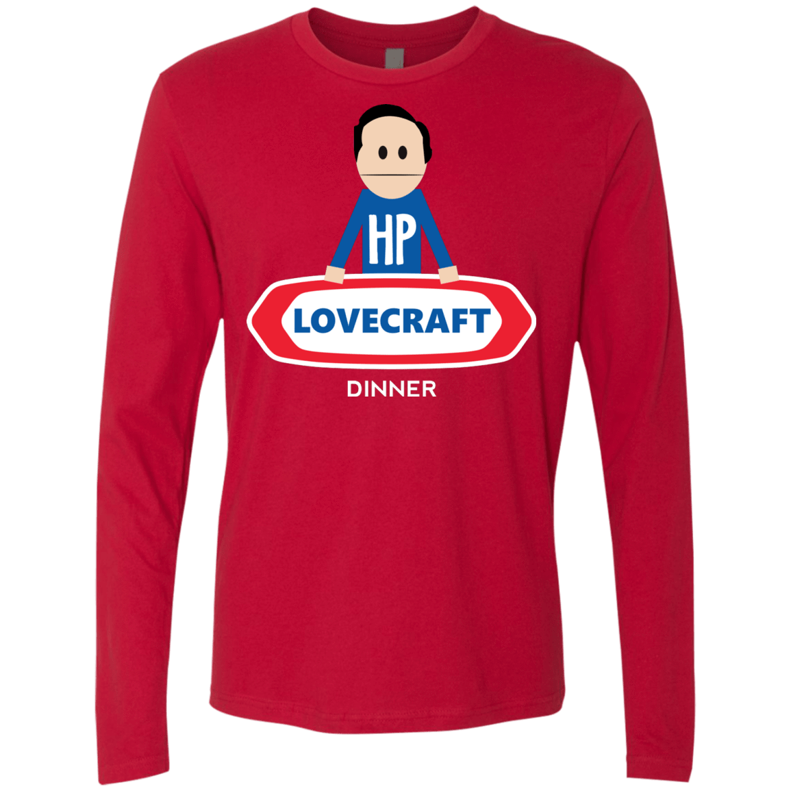 T-Shirts Red / Small HP LoveCraft Dinner Men's Premium Long Sleeve