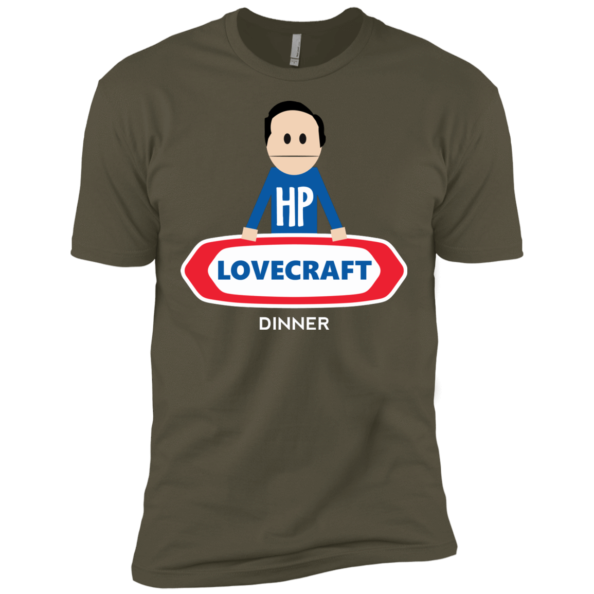 T-Shirts Military Green / X-Small HP LoveCraft Dinner Men's Premium T-Shirt
