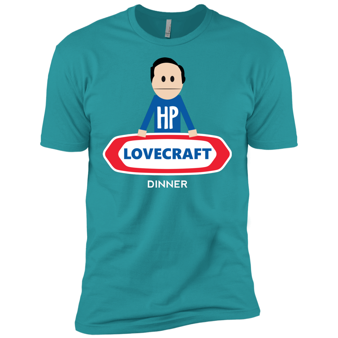 T-Shirts Tahiti Blue / X-Small HP LoveCraft Dinner Men's Premium T-Shirt