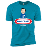 T-Shirts Turquoise / X-Small HP LoveCraft Dinner Men's Premium T-Shirt