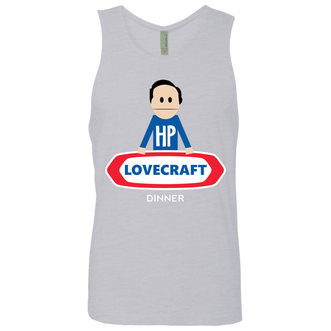 T-Shirts Heather Grey / Small HP LoveCraft Dinner Men's Premium Tank Top